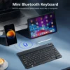 Clavier sans fil Bluetooth pour iPad, Mac, PC, tablette, téléphone portable, ordinateur portable, souris Mini avec N, espagnol, français, russe, coréen – Image 2