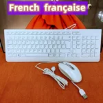Clavier et souris filaire français AZERTY, 100% d'origine, pour PC Lenovo et PC tout-en-un