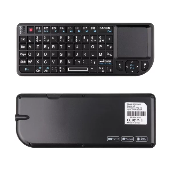 Mini clavier sans fil rétro4.2, français, engourdi, espagnol, langue russe, TouchSub N Air Mouse, PC, Smart TV Box, kit RVB – Image 4