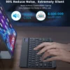 Clavier sans fil Bluetooth pour iPad, Mac, PC, tablette, téléphone portable, ordinateur portable, souris Mini avec N, espagnol, français, russe, coréen – Image 5