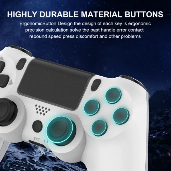 Manette sans fil Bluetooth multifonctionnelle, manette de jeu sans délai pour PS4, PS3, console PC JoysUniverse TouchSub, vibration des touristes à six axes – Image 5