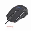 Souris de jeu filaire, rétroéclairée, 7 boutons, ergonomique, USB, 5500 DPI, optique réglable, pour ordinateur de bureau et PC Gamer – Image 4