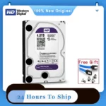 WD-Disque dur interne de surveillance violet, disque dur pour CCTV, DVR, NVR, 3.5 pouces, 64 Mo de cache, SATA III, 6 Go, 1 To, 2 To, 3 To