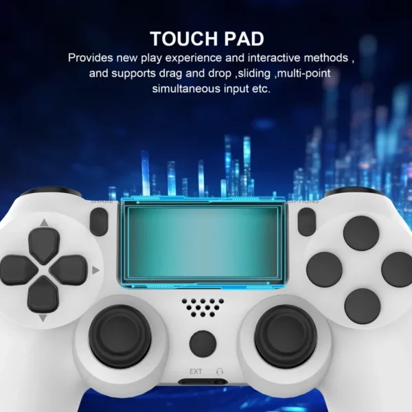 Manette sans fil Bluetooth multifonctionnelle, manette de jeu sans délai pour PS4, PS3, console PC JoysUniverse TouchSub, vibration des touristes à six axes – Image 6