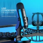 Enregistrement de jeu ordinateur apple podcasts streaming universal serial bus microphone avec l'adaptateur téléphonique ordinateur microphone à condensateur de sortie casque