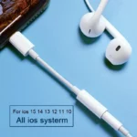 Adaptateur IOS vers Jack 3.5mm, câble AUX pour iPhone 14 13 Pro Max, adaptateur mâle vers femelle, convertisseur de téléphone sauna, répartiteur audio
